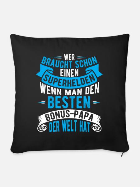 Bonus Papa - Sofakissenbezug 45 x 45 cm - Schwarz