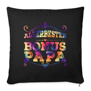 Bonus Papa - Sofakissenbezug 45 x 45 cm - Schwarz - Vorne