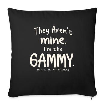 Ils ne sont pas les miens. Je suis le Gammy - Housse de coussin décorative 45 x 45 cm - noir - Devant