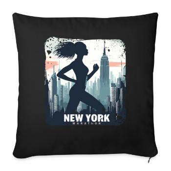 Runner Skyline NYC - Sofa pillowcase 17,3'' x 17,3'' (45 x 45 cm) - black - Front