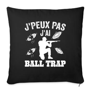 J'Peux Pas J'ai BallTrap - Housse de coussin décorative 45 x 45 cm - noir - Devant