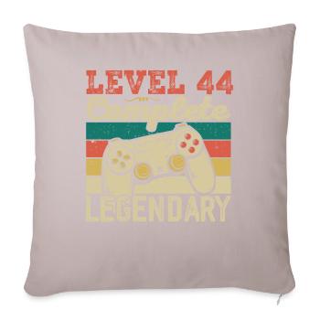 Level 44 Complete, 44 Birthday Gift - Sofa pillowcase 17,3'' x 17,3'' (45 x 45 cm) - light taupe - Front