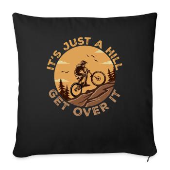 Mountain Biking Gifts For Mountain Bikers MTB Bike - Housse de coussin décorative 45 x 45 cm - noir - Devant
