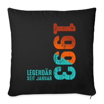Limited Edition January 1993 Legendär Seit January - Sofakissenbezug 45 x 45 cm - Schwarz - Vorne