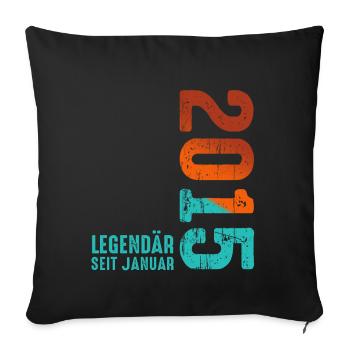 Limited Edition January 2015 Legendär Seit January - Sofakissenbezug 45 x 45 cm - Schwarz - Vorne