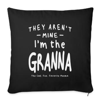 Ils ne sont pas à moi Je suis la grand-mère drôle - Housse de coussin décorative 45 x 45 cm - noir - Devant
