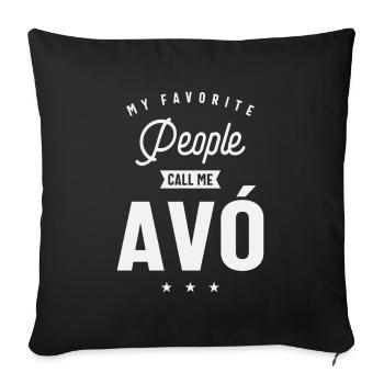 My Favorite People Call Me Avó Funny Grandma - Sofa pillowcase 17,3'' x 17,3'' (45 x 45 cm) - black - Front