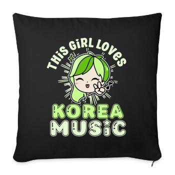 Korean Drama Enthusiast Exclusive Collection Gifts - Sofakissenbezug 45 x 45 cm - Schwarz - Vorne