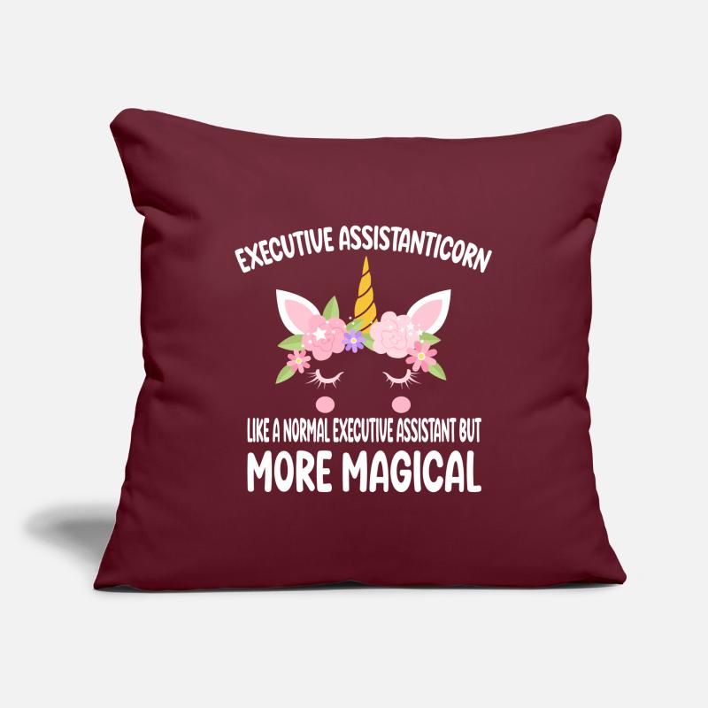 Assistante de directionicorne comme une assistante normale Housse de coussin décorative 45 x 45 cm