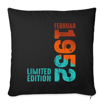 Limited Edition February 1952 Legendary Since - Sofa pillowcase 17,3'' x 17,3'' (45 x 45 cm) - black - Front