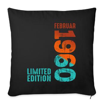 Limited Edition February 1960 Legendary Since - Sofa pillowcase 17,3'' x 17,3'' (45 x 45 cm) - black - Front