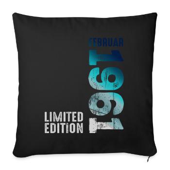 Édition limitée février 1961 légendaire depuis - Housse de coussin décorative 45 x 45 cm - noir - Devant