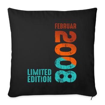 Limited Edition February 2008 Legendary Since - Sofa pillowcase 17,3'' x 17,3'' (45 x 45 cm) - black - Front