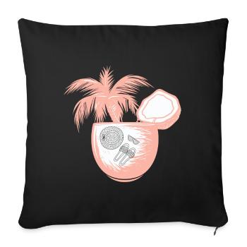 Vacation Holiday - Sofa pillowcase 17,3'' x 17,3'' (45 x 45 cm) - black - Front