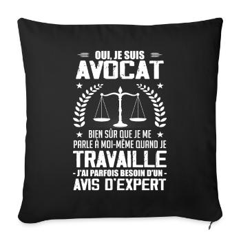 Yes I'm Lawyer Humor - Birthday Gift - Sofa pillowcase 17,3'' x 17,3'' (45 x 45 cm) - black - Front