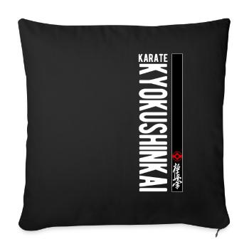 Karate Kyokushinkai Kanji Martial Art Japan - Sofa pillowcase 17,3'' x 17,3'' (45 x 45 cm) - black - Front