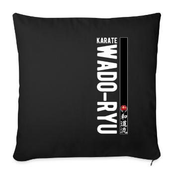 Karate Wado Ryu Kanji Kampfkunst Japan - Sofakissenbezug 45 x 45 cm - Schwarz - Vorne