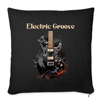 Electric Groove - Sofa pillowcase 17,3'' x 17,3'' (45 x 45 cm) - black - Front