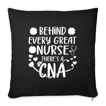 CNA Nursing Quotes Certified Nurse Assistant Gifts - Sofa pillowcase 17,3'' x 17,3'' (45 x 45 cm) - black - Front