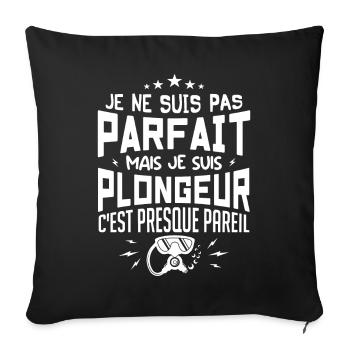 Je Suis Plongeur - Plongeur Plongée Sous-marine - Housse de coussin décorative 45 x 45 cm - noir - Devant