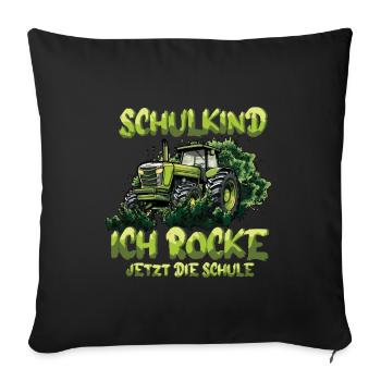 I'm rocking school now School Child Enrollment - Sofa pillowcase 17,3'' x 17,3'' (45 x 45 cm) - black - Front