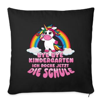 Bye Bye l’inscription à la maternelle Je suis en train de basculer maintenant - Housse de coussin décorative 45 x 45 cm - noir - Devant
