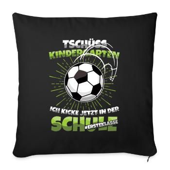 Bye-bye Kindergarten Enrollment First Grade - Sofa pillowcase 17,3'' x 17,3'' (45 x 45 cm) - black - Front