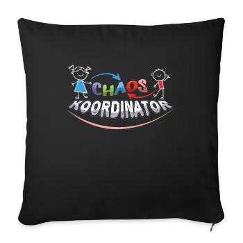 Enrollment Chaos Coordinator Funny Saying - Sofa pillowcase 17,3'' x 17,3'' (45 x 45 cm) - black - Front