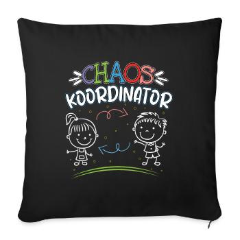 Enrollment Chaos Coordinator Funny Saying - Sofa pillowcase 17,3'' x 17,3'' (45 x 45 cm) - black - Front