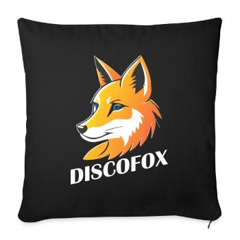 Discofox tanzen Tänzer Tänzerin 80er Disco - Sofakissenbezug 45 x 45 cm - Schwarz - Vorne