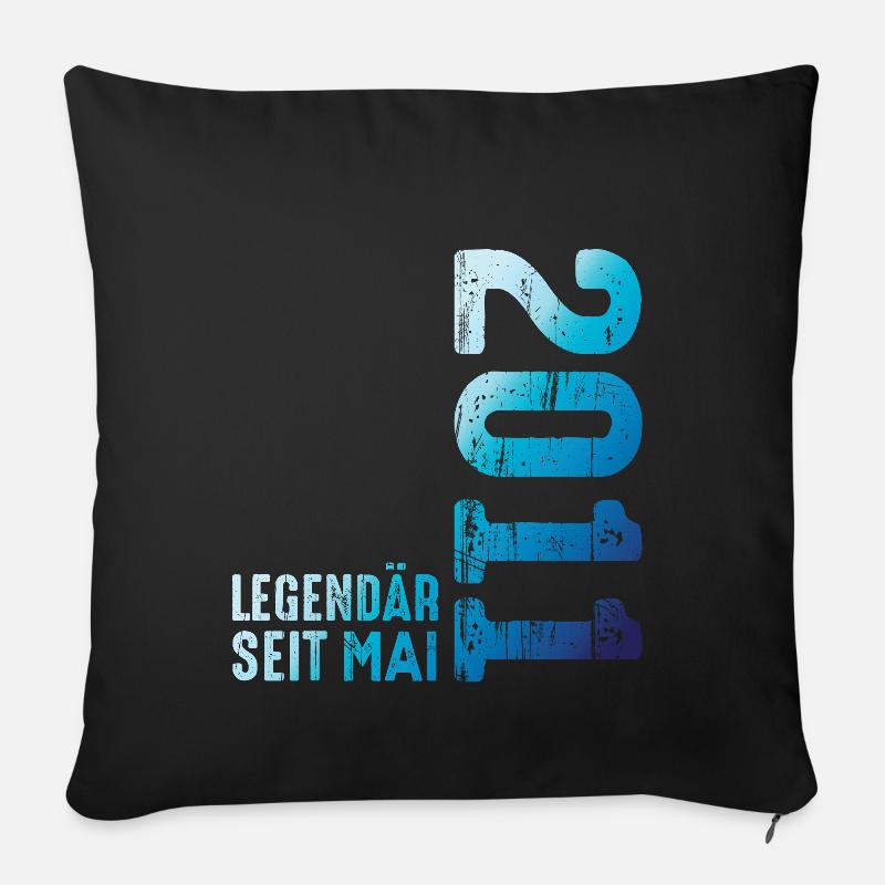 Edition Limitée Mai 2011 Légendaire Depuis Mai 2011 - Housse de coussin décorative 45 x 45 cm - noir