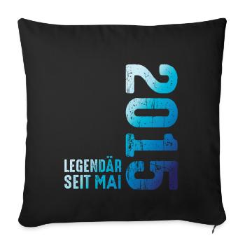 Limited Edition May 2015 Legendary Since May 2015 - Sofa pillowcase 17,3'' x 17,3'' (45 x 45 cm) - black - Front