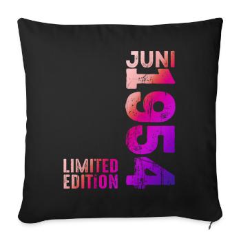 Limited Edition June 1954 Legendary since June 1954 - Sofa pillowcase 17,3'' x 17,3'' (45 x 45 cm) - black - Front