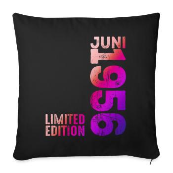 Edition limitée juin 1956 Légendaire depuis juin 1956 - Housse de coussin décorative 45 x 45 cm - noir - Devant