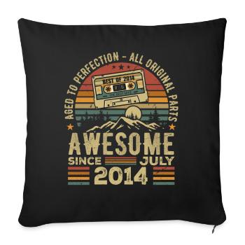 2014 July | Born in July 2014 | July 2014 - Sofa pillowcase 17,3'' x 17,3'' (45 x 45 cm) - black - Front