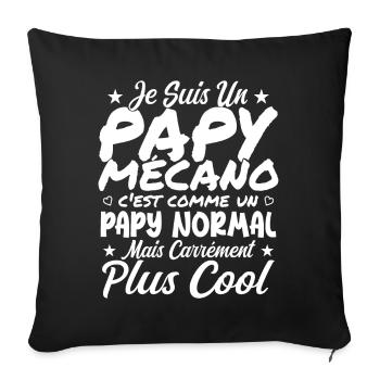 I'm a mechanic grandpa like a normal grandpa - Sofa pillowcase 17,3'' x 17,3'' (45 x 45 cm) - black - Front