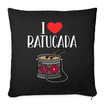 Batucada Drum Humor - Sofa pillowcase 17,3'' x 17,3'' (45 x 45 cm) - black - Front