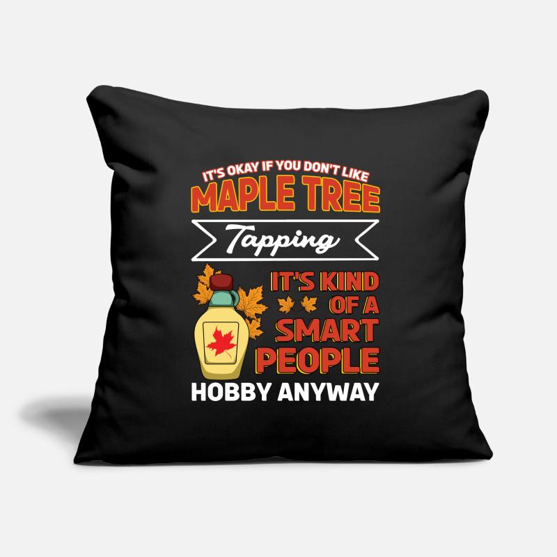 Érable Entaillage Érable Feuille d’érable Hobby Housse de coussin décorative 45 x 45 cm