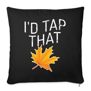 Tap That Maple Tapping Maple Tree Maple Leaf - Sofa pillowcase 17,3'' x 17,3'' (45 x 45 cm) - black - Front