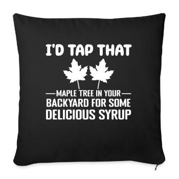Tap That Maple Tree Tapping Maple Tree Maple Leaf - Sofa pillowcase 17,3'' x 17,3'' (45 x 45 cm) - black - Front