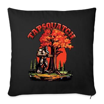Tapsquatch Tapping Maple Tree Maple Leaf - Sofa pillowcase 17,3'' x 17,3'' (45 x 45 cm) - black - Front