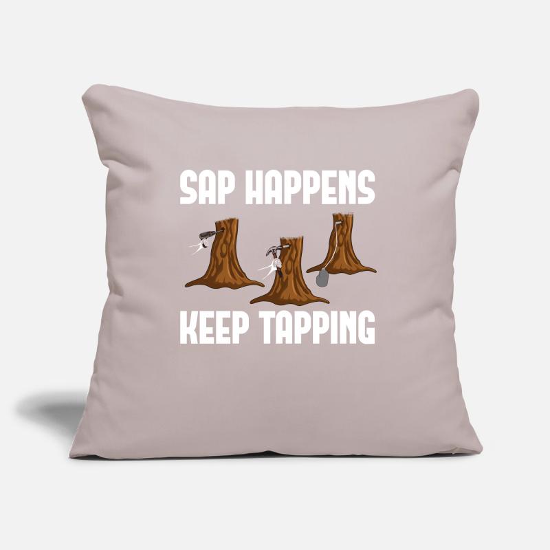 Sap Happens Keep Tapping Maple Tree Maple Leaf Sofa pillowcase 17,3'' x 17,3'' (45 x 45 cm)