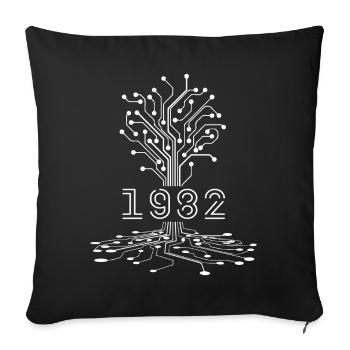 1982 Gaming Birthday Gift, 1982 Gamer Gift - Sofa pillowcase 17,3'' x 17,3'' (45 x 45 cm) - black - Front