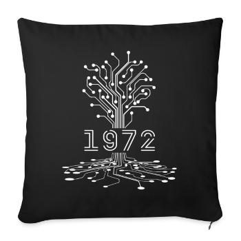 1972 Gaming Geburtstagsgeschenk, 1972 Gamer Geschenk - Sofakissenbezug 45 x 45 cm - Schwarz - Vorne
