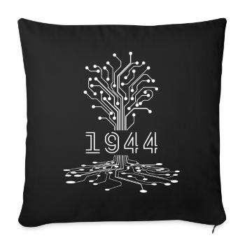 1944 Gaming Birthday Gift, 1944 Gamer Gift - Sofa pillowcase 17,3'' x 17,3'' (45 x 45 cm) - black - Front