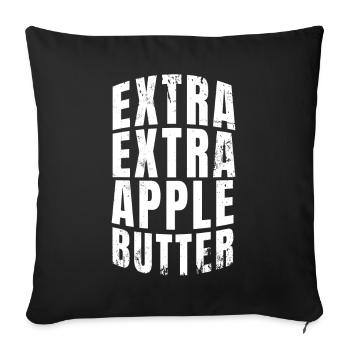 Extra Extra Apple Butter Apple Picker Apple - Sofa pillowcase 17,3'' x 17,3'' (45 x 45 cm) - black - Front