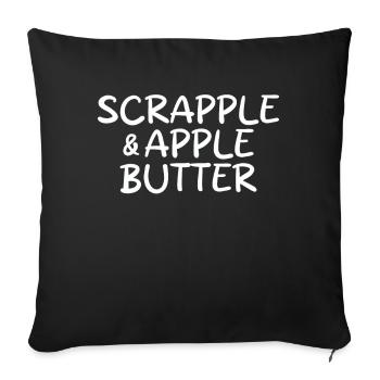 Scrapple And Apple Butter Apple Picker Apple - Sofa pillowcase 17,3'' x 17,3'' (45 x 45 cm) - black - Front