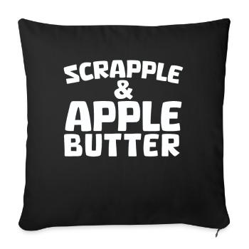 Scrapple And Apple Butter Apple Picking - Sofa pillowcase 17,3'' x 17,3'' (45 x 45 cm) - black - Front