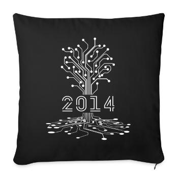 Cadeau Anniversaire 2014 Gaming, Cadeau Gamer 2014 - Housse de coussin décorative 45 x 45 cm - noir - Devant