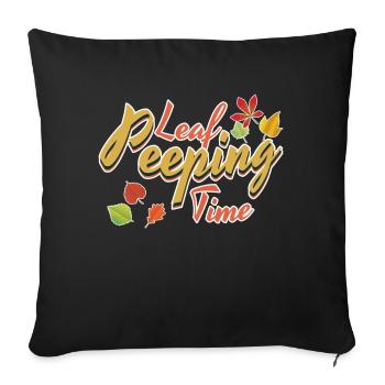 Temps de regard sur les feuilles Feuillage Feuille - Housse de coussin décorative 45 x 45 cm - noir - Devant